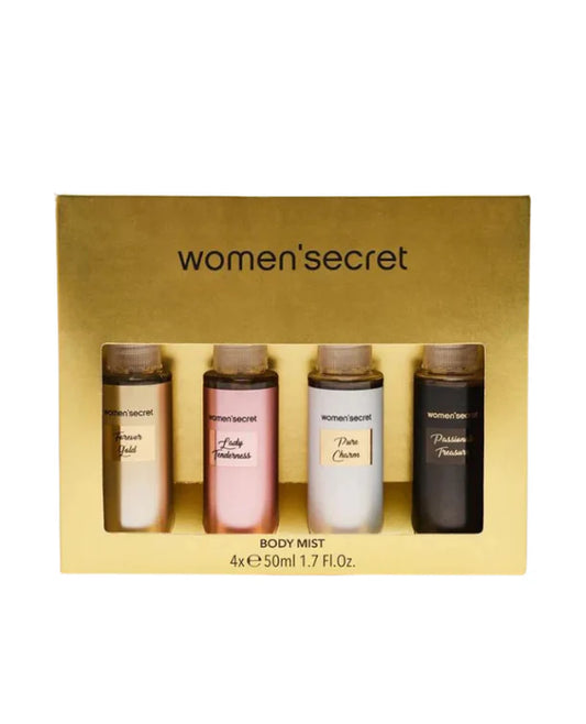 Coffret Doré Women'Secret de Brumes Parfumées 4 x 50 ml